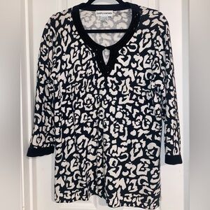 Cathy‎ Daniels Monochrome Patterned Sweater